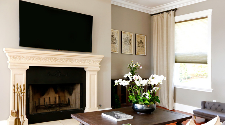 can you sit a tv on a mantel